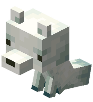 Mały siedzący śnieżny lis.png